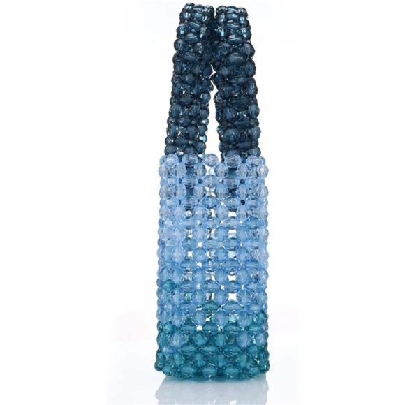 Women Acrylic Purse Mini Beaded Evening Handbags Handmade Gradient Transparent - Picture 5 of 6